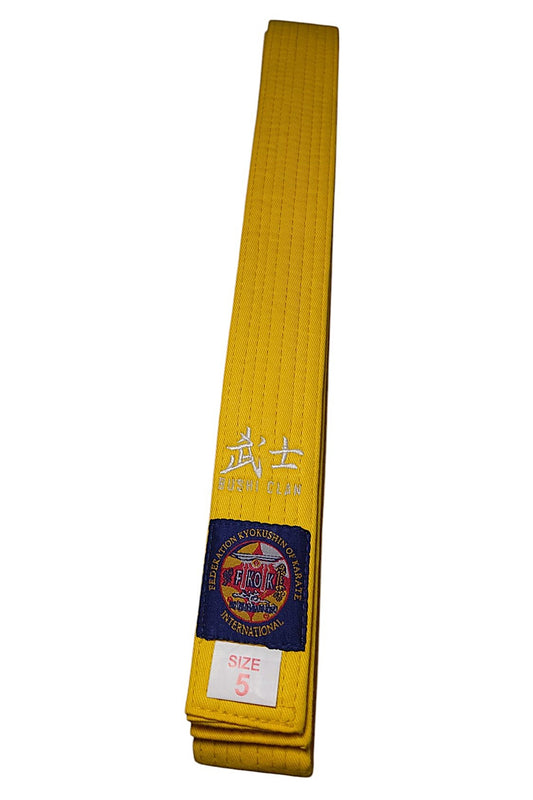 Ceinture Karaté Kyokushinkaï Jaune