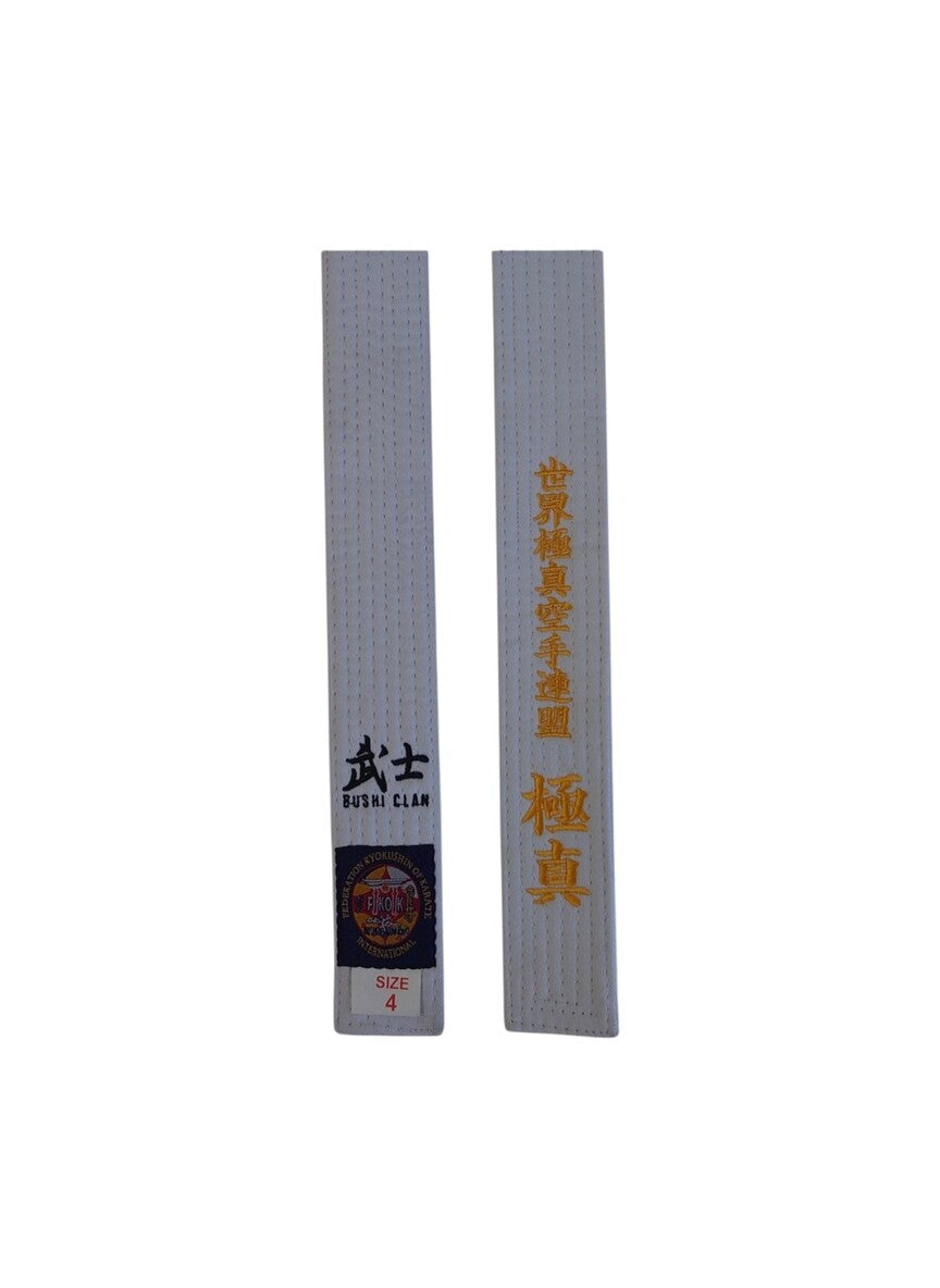 Ceinture Karaté Kyokushinkaï Blanche